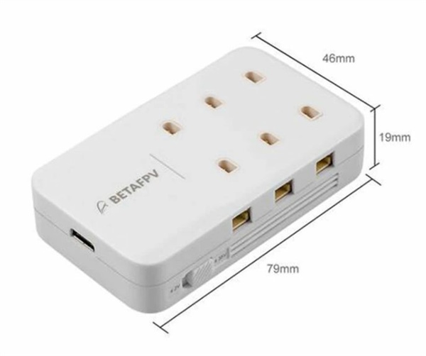 BETAFPV Adattatore per caricabatteria a 6 porte 1S per batteria a spina PH2.0 BT2.0