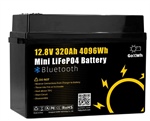 Batteria al litio Gokwh da 12V 320AH LiFePO4, 4096Wh, BMS 200A, lunghi cicli  8000+, con bluetooth integrato