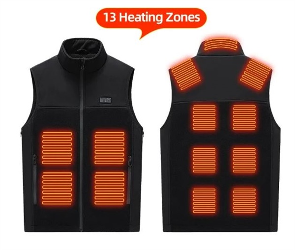 TENGOO HZ-13 Gilet riscaldante a 13 aree Con cerniera 3 regolazioni di temperatura ideale per lavoro o per sport