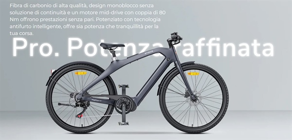 ENGWE MAPFOUR N1 PRO Bici elettrica da città in fibra di carbonio Motore centrale da 250 W, coppia da 80 Nm, Batteria rimovibile da 36 V 10 Ah